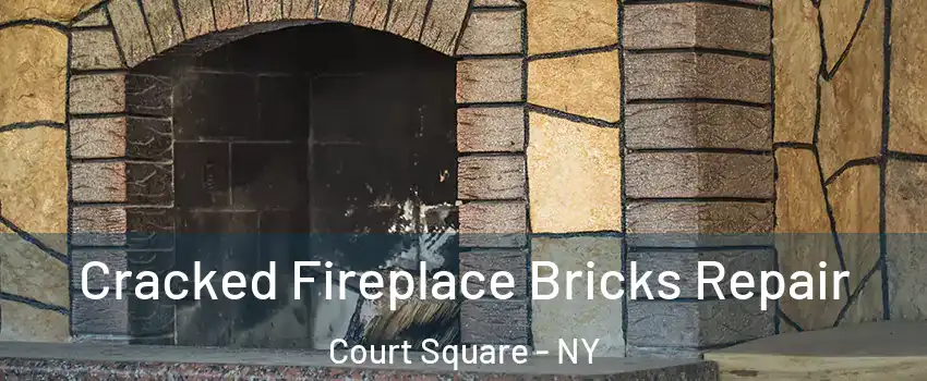 Cracked Fireplace Bricks Repair Court Square - NY