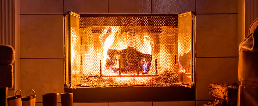 Mendota Hearth Landscape Fireplace Installation in Maspeth, New York
